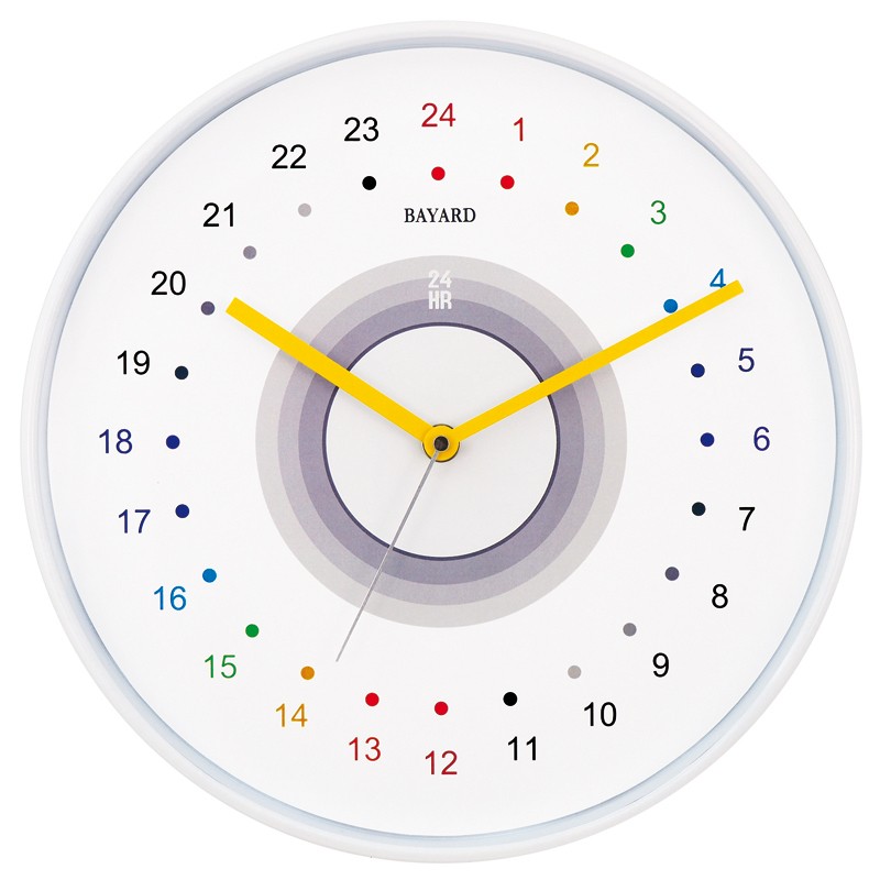 Horloge enfant : Devis sur Techni-Contact - Pendule coloré mural