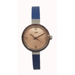 Montre bracelet cuir bleu