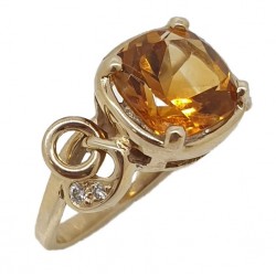 Bague Citrine et brillants