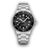 Cadran noir, bracelet acier
