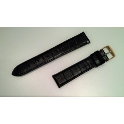 Bracelet Veau façon alligator noir