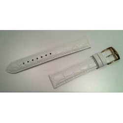 Bracelet Veau façon Crocodile Blanc