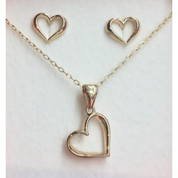 Parure coeur ajouré