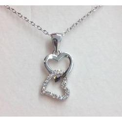 Pendentif coeurs entrelacés
